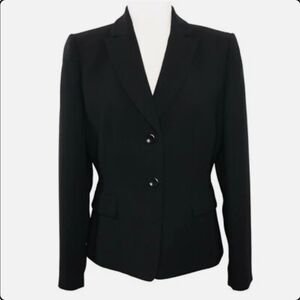 Tahari Arthur S. Levine Black Blazer Petite 12P Classic Career Jacket